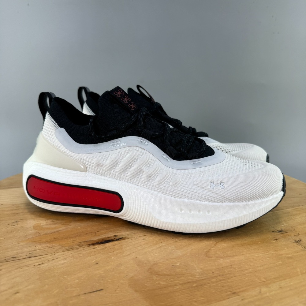 Under Armour HOVR Phantom 4 Mens Size 8 Shoes White Clay Black Sneakers NEW